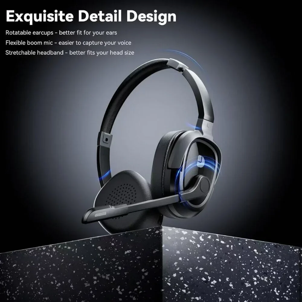 NEW Wireless Bluetooth Headphones with Mic Mute & AI Noise Cancelling, 65Hrs Wor